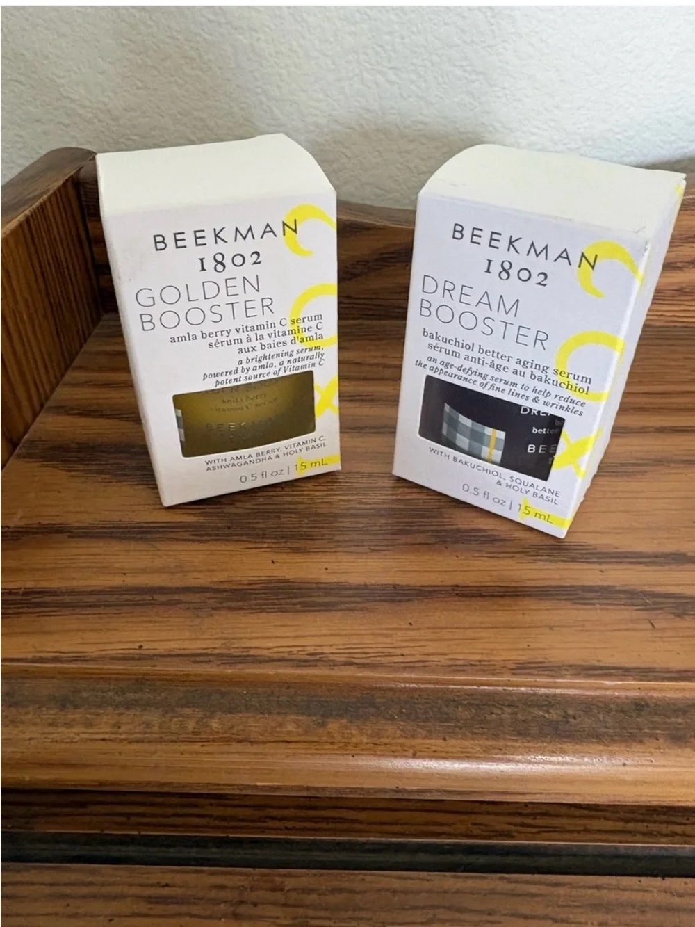 BEEKMAN 1802 GOLDEN BOOSTER + DREAM BOOSTER AGING SERUMS 0.5 OZ